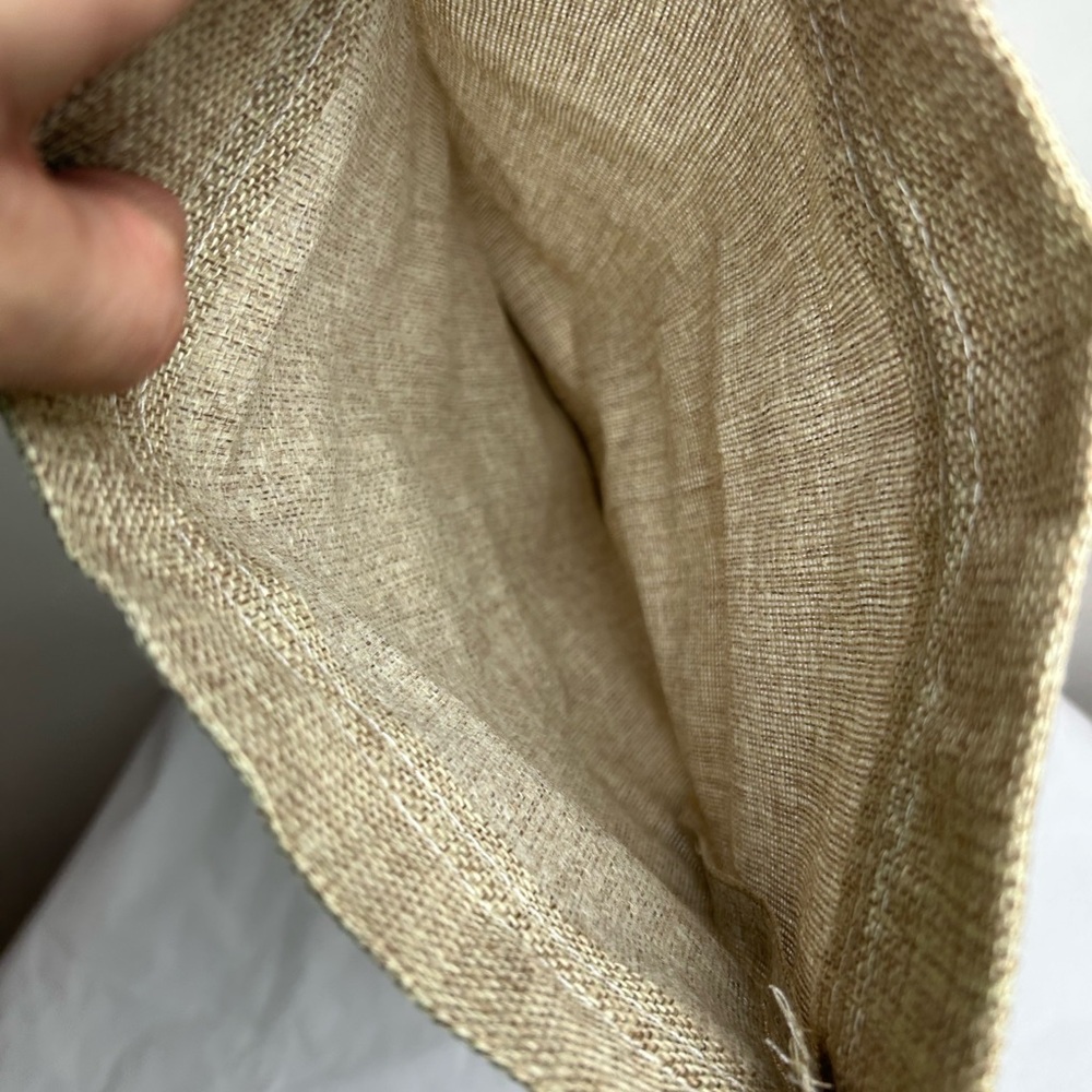 Rustic Tan Burlap Drawstring Bag - Picture 8 of 8